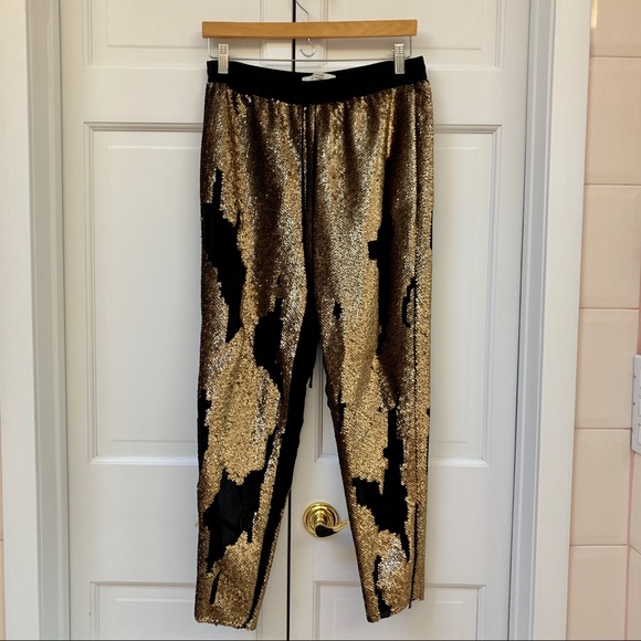 Robert Rodriguez Gold Sequined Track Pants - Picture 15 of 16